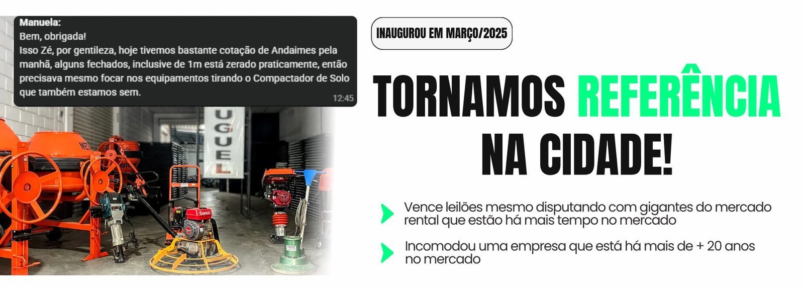Locadora inaugurada em março de 2025 que se tornou referência na cidade